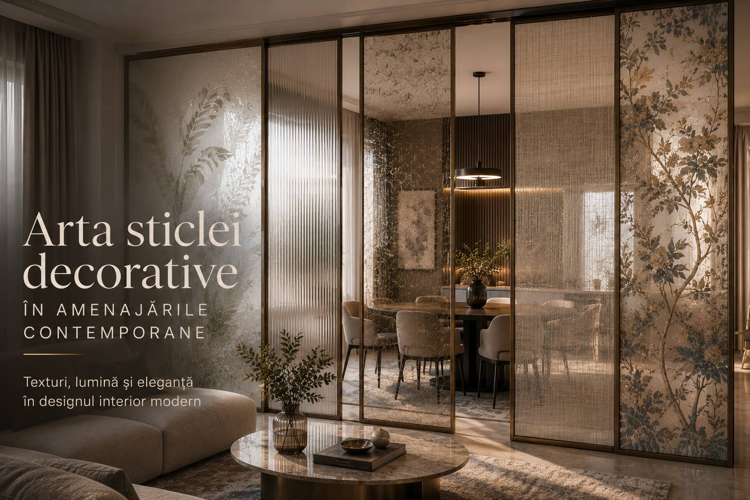 Arta sticlei decorative în amenajările contemporane